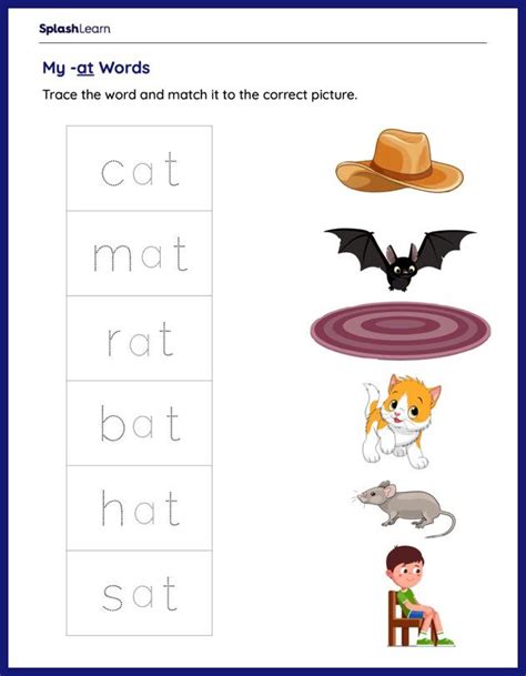 Cat Bat Mat Worksheets Worksheets For Kindergarten