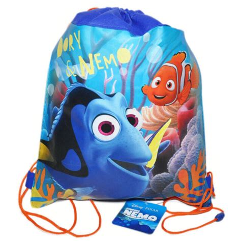 6 Disney Finding Dory Nemo Tote Sling Bag Drawstring Backpack Party