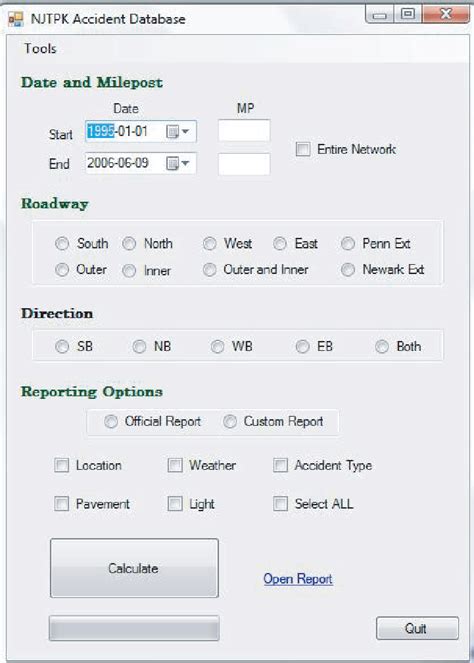 Accident Database Query Window Download Scientific Diagram