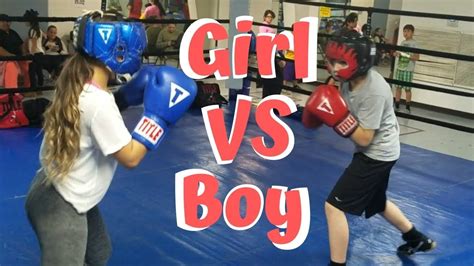 12 Yr Old Boy Vs 16 Yr Old Girl Sparring Session Boxing Youtube