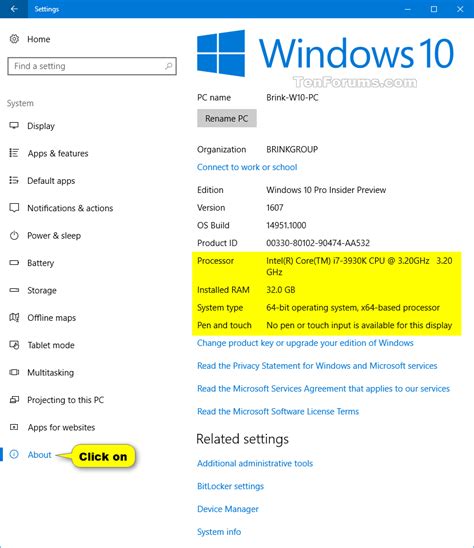 See System Information In Windows 10 Windows 10 Tutorials