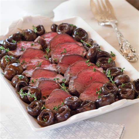 Make sure you are generous with the salt and pepper on when cooking a fine piece of meat like beef tenderloin, it's important to cook it to an accurate temperature. Beef Tenderloin with Mushroom Sauce - Southern Lady Magazine