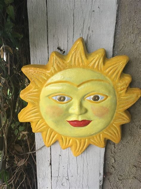 Handcrafted Cement Sun Plaqueindooroutdoorshanginggardenpatio