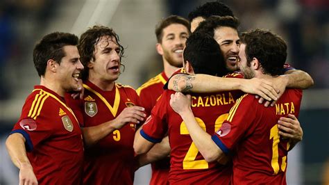 L'équipe d'espagne de football (en espagnol : Espagne - Uruguay (3-1) : La Roja comme d'habitude - Matches amicaux 2013 - Football - Eurosport