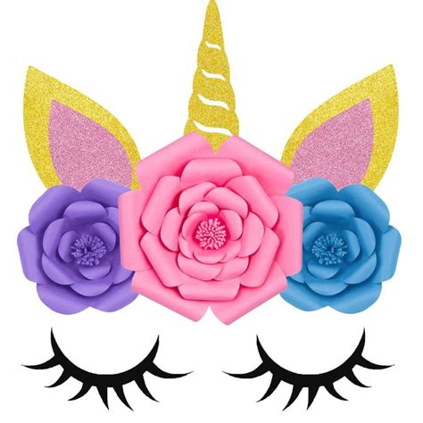 Sandeye Unicorn Paper Flower Backdrop Decorations For Baby And Girls