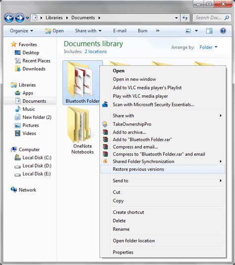 How To Restore Previous Versions Of Files In Windows 7