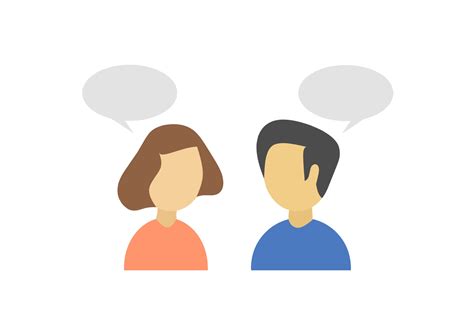 Flat Illustration Of People Talking To Each Other Simple Design 7719503
