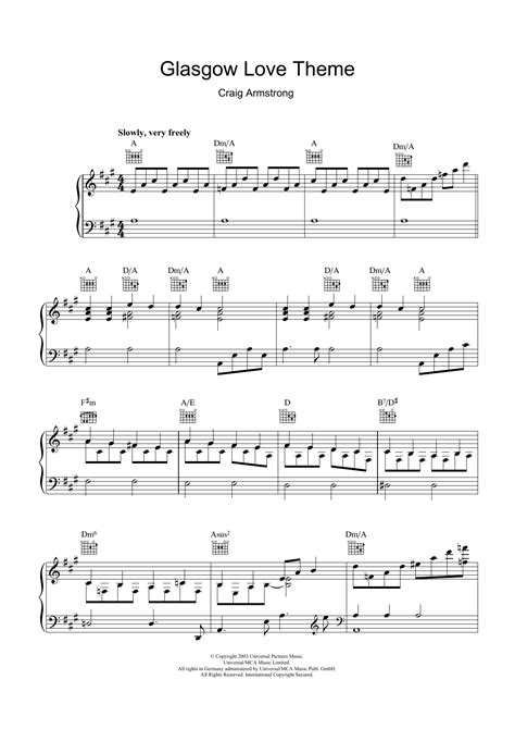 Glasgow Love Theme From Love Actually Par Craig Armstrong Partitions Pour Piano Solo Sur Sheet