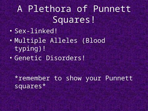 Ppt A Plethora Of Punnett Squares Sex Linked Multiple Alleles My Xxx