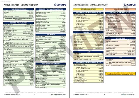 Airbus A320a321 Normal Checklist Pro Microsoft Flight Simulator Msfs