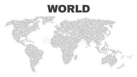 Vector World Map Of Dots Stock Vector Illustration Of Pattern 139146655