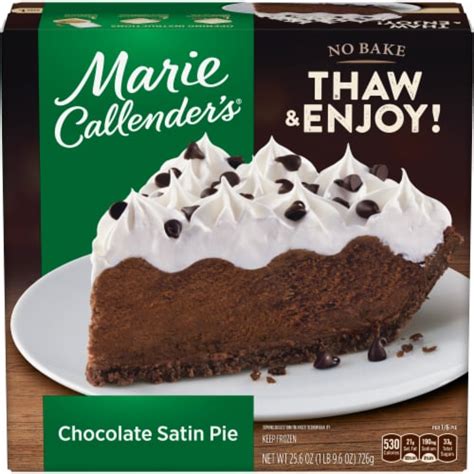Marie Callender S Chocolate Satin Pie 25 6 Oz Foods Co