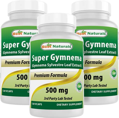 3 Pack Best Naturals Gymnema Sylvestre Leaf Extract 500 Mg 120