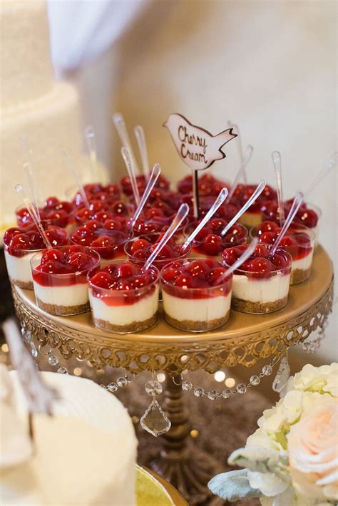 Mini Cherry Cheesecake Cups Yum For Your Wedding Shower Desserts