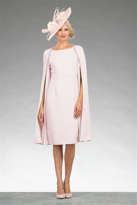 Short fitted dress with cape. 73126 - Catherines of Partick