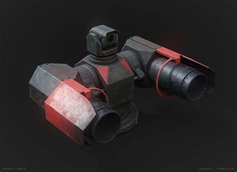 3d Model Ten Realistic Turrets Vr Ar Low Poly Cgtrader