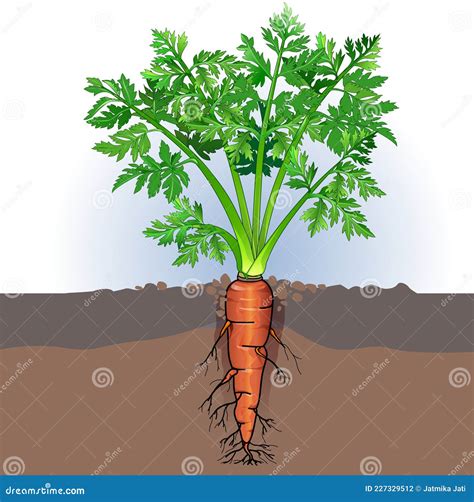 Carrot Plant Stock Vector Illustration Of Grow Freshness 227329512