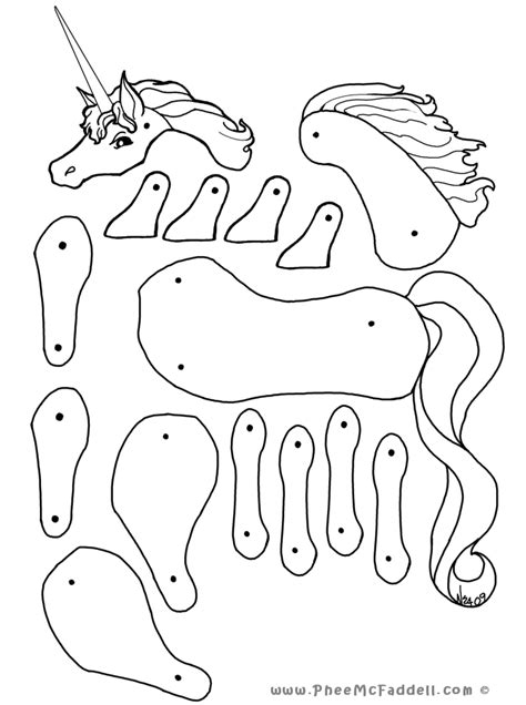 Make Your Own Unicorn Unicorn Coloring Pages Paper Dolls Paper Puppets