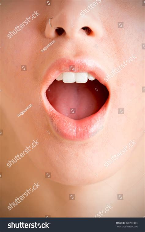 Woman Open Mouth Concept Oral Sex Foto Stock 320787443 Shutterstock