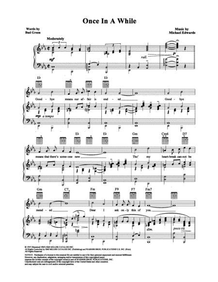 Once In A While By Michael Edwards Digital Sheet Music For Download