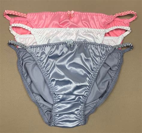 Satin String Bikini Panties Pack Etsy