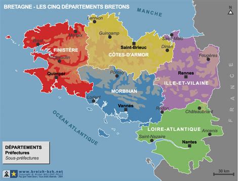 Carte De Bretagne Département Région Carte France Département Région