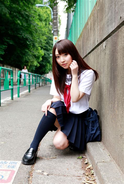 Sexy Models Exposed Yoshiko Suenaga Cute Japanese School Girl Costume Cosplay