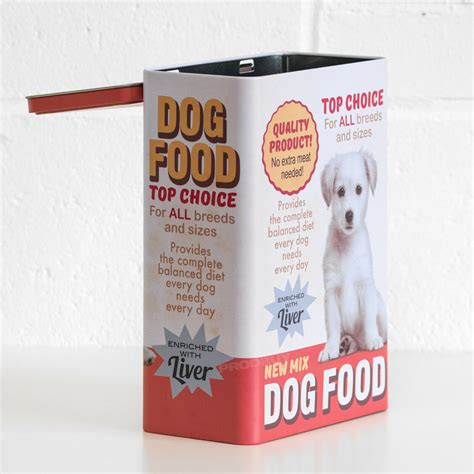 Metal Dog Treat Storage Tin Food Biscuit Container Pet Feed Box Puppy