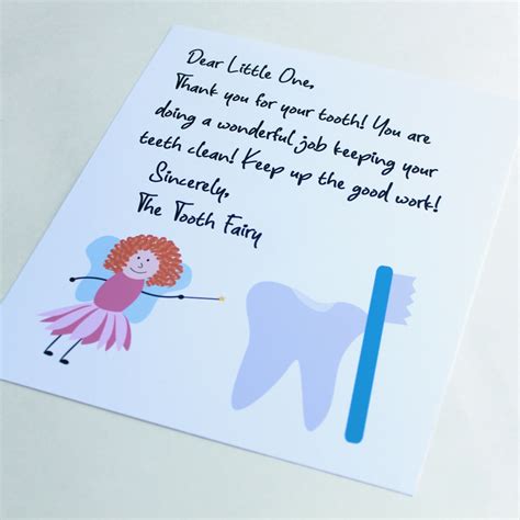 Printable Tooth Fairy Letter From The Tooth Fairy Note Etsy Tooth