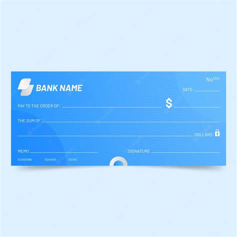 Free Vector Gradient Blank Check Template