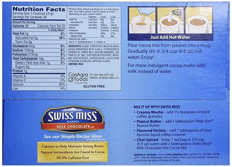 Swiss Miss Hot Chocolate Mix Is Gluten Free And Kosher The History Of