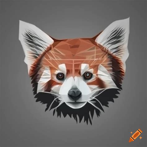 Polygon Style Red Panda In A Bush On Craiyon