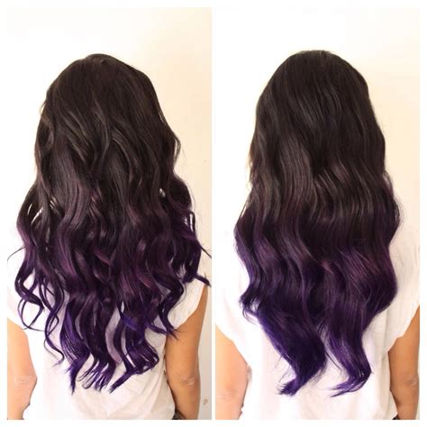 43 Best Photos Purple Dip Dye On Black Hair Dip Dyed Hair Dark Purple