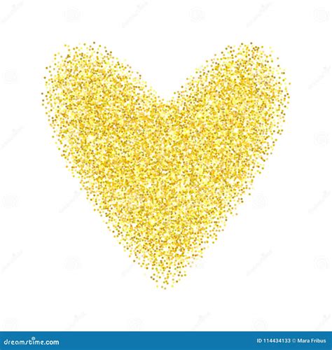 Gold Glitter Heart Stock Vector Illustration Of Abstract 114434133