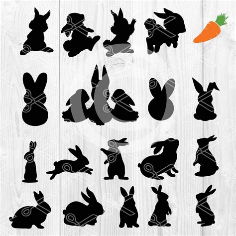 Rabbit Svg Dxf Png Eps Cutting Files Bunny Svg