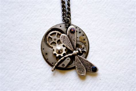 Items Similar To Steampunk Dragonfly Pendant On Etsy
