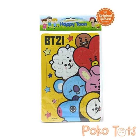 Promo Happy Toon Bt21 Puzzle Komik Bts 24pcs Puzzle Jigsaw Diskon 33