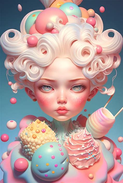 Candy Land Girls Collection Opensea Candyland Surreal Artwork Candy Lady