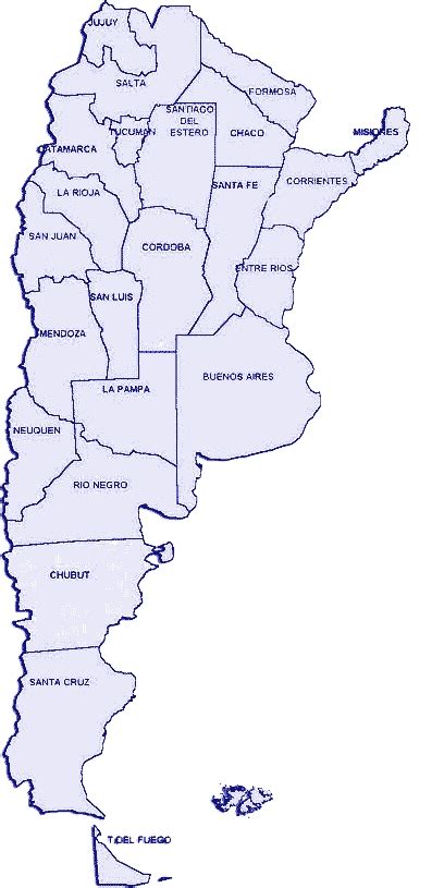 Mapa Politico De Argentina