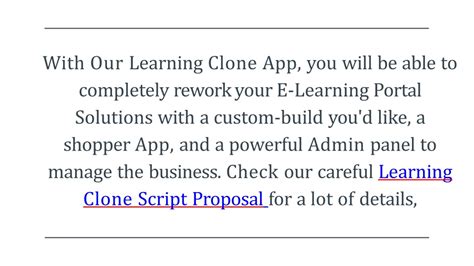 Ppt Best Learning Clone Script Readymade Clone Script Powerpoint