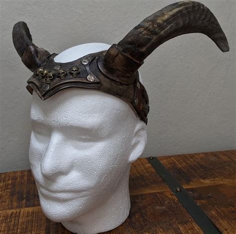 Leather Goat Horn Headdress Trove Costumes