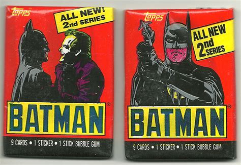 Batman is a 1989 american superhero film directed by tim burton and produced by jon peters, based on the dc comics character of the same name. Batman Movie Trading Cards