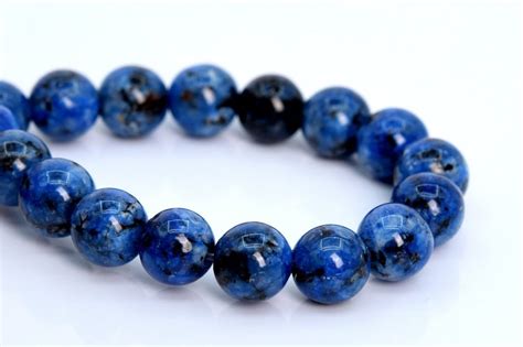 8mm Ocean Blue Jade Beads Grade Aaa Gemstone Half Strand Round Etsy