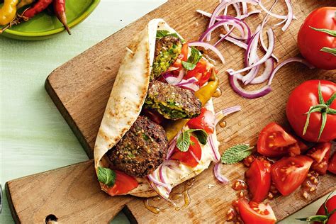 It S Not Easy Going Green But These Pea Charged Falafel Pita Pockets