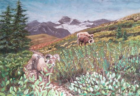 Majestic Encounter Mt Wilcox Trail Pastel By Renee Couture Fine Art
