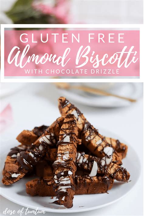 Almond scented, festive, and perfect for gifting! Gluten Free Almond Biscotti with Chocolate Drizzle ...