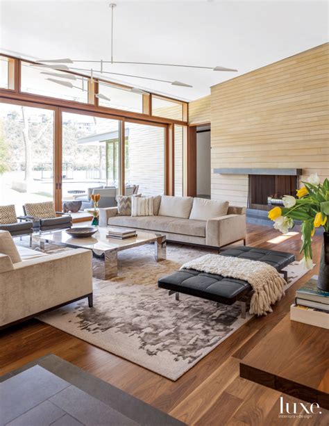 Modern Neutral Living Room With Mirrored Coffee Table Luxe Interiors
