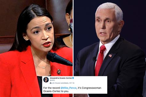 Alexandria Ocasio Cortez Lashes Out At Mike Pence For Calling Her Aoc During Vice Presidential