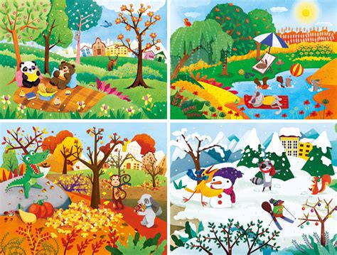 4 Seasons 2060100180 Pcs Supercolor Puzzle Clementoni