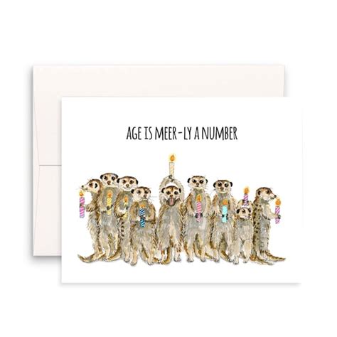 Funny Birthday Card Meerkats Funny Cards Etsy